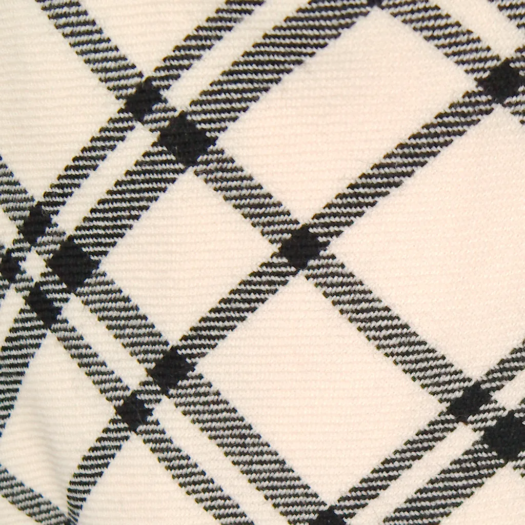 1960s Beige & Black Check Skirt