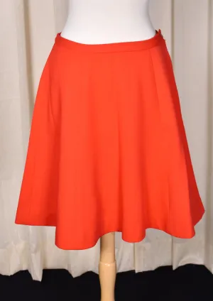 1960s Red A-line Swing Skirt