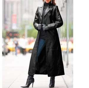 Amory - Long Women Leather Overcoat by The Nevermore