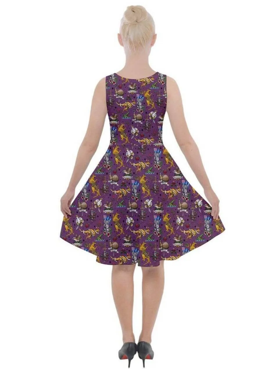 Aussie Fauna Knee Length Skater Dress With Pockets