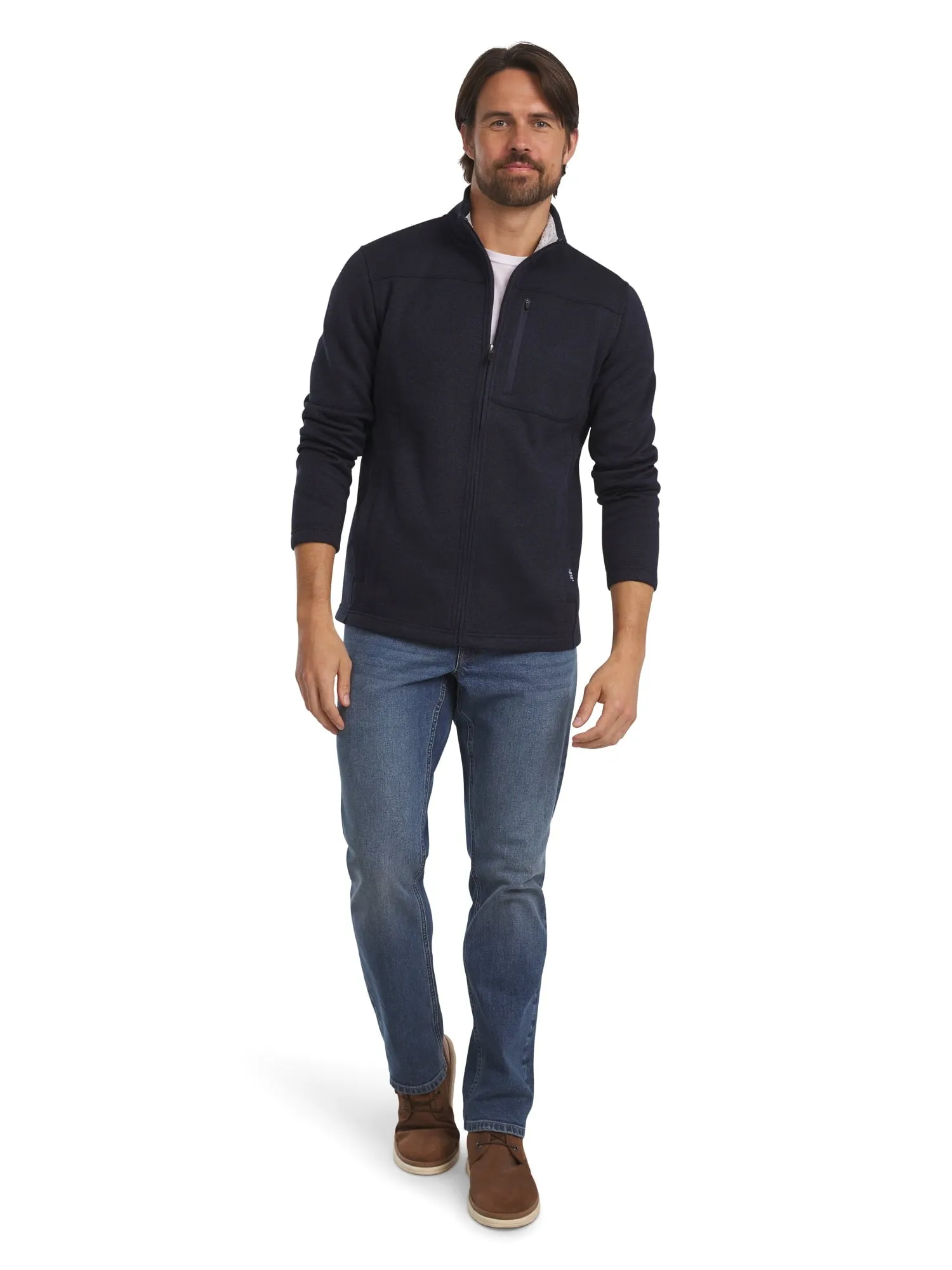 Chaps Mens' & Big Men's Full Zip Fleece Sweater Jacket, Sizes S-2XL