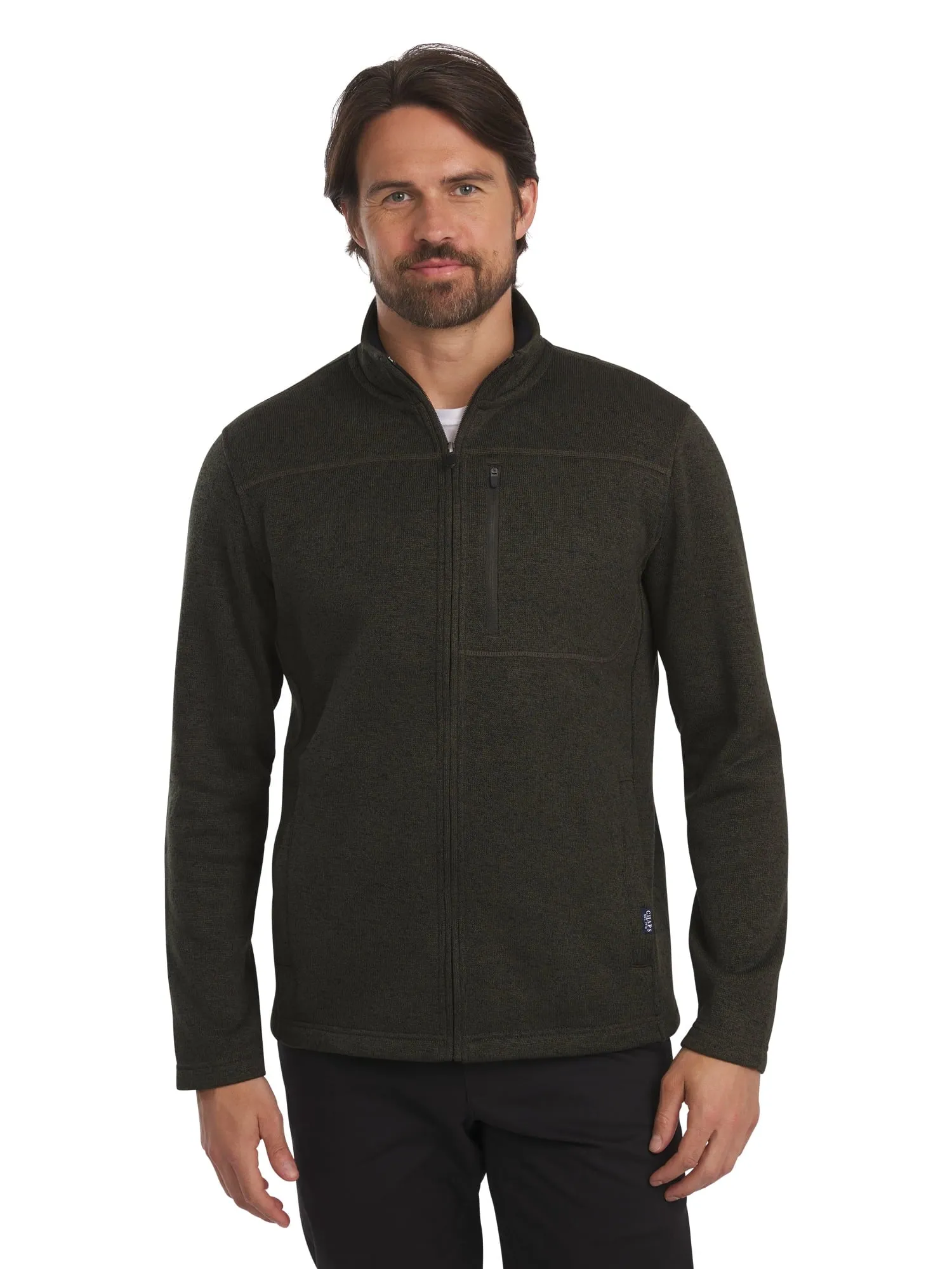 Chaps Mens' & Big Men's Full Zip Fleece Sweater Jacket, Sizes S-2XL