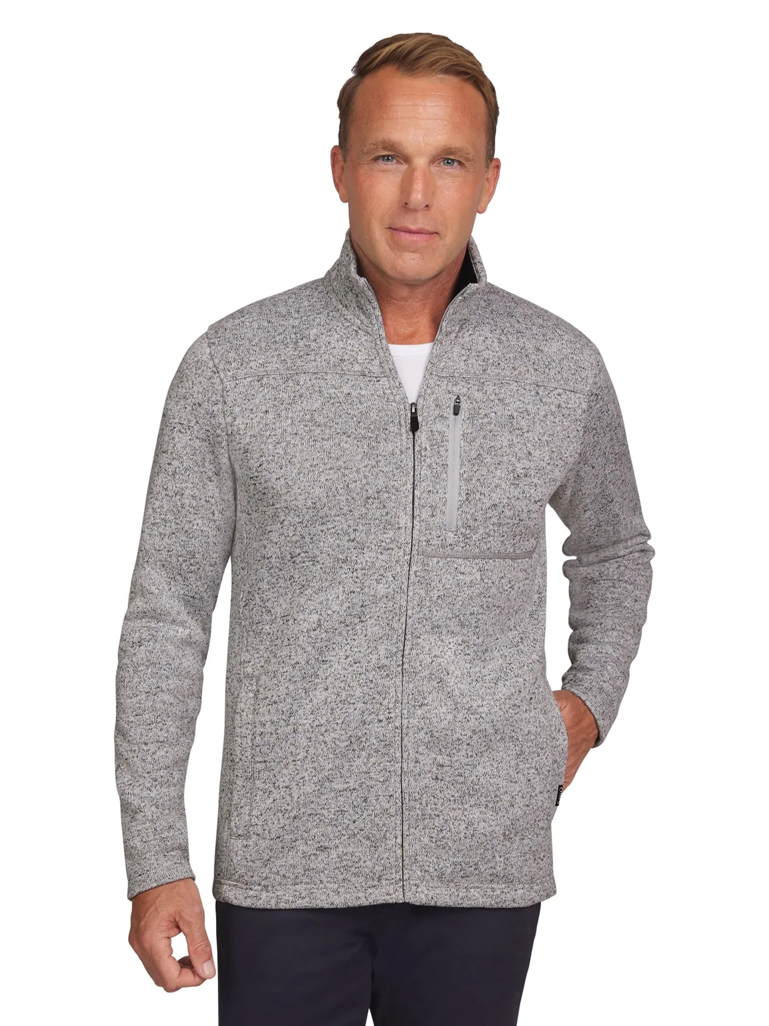 Chaps Mens' & Big Men's Full Zip Fleece Sweater Jacket, Sizes S-2XL
