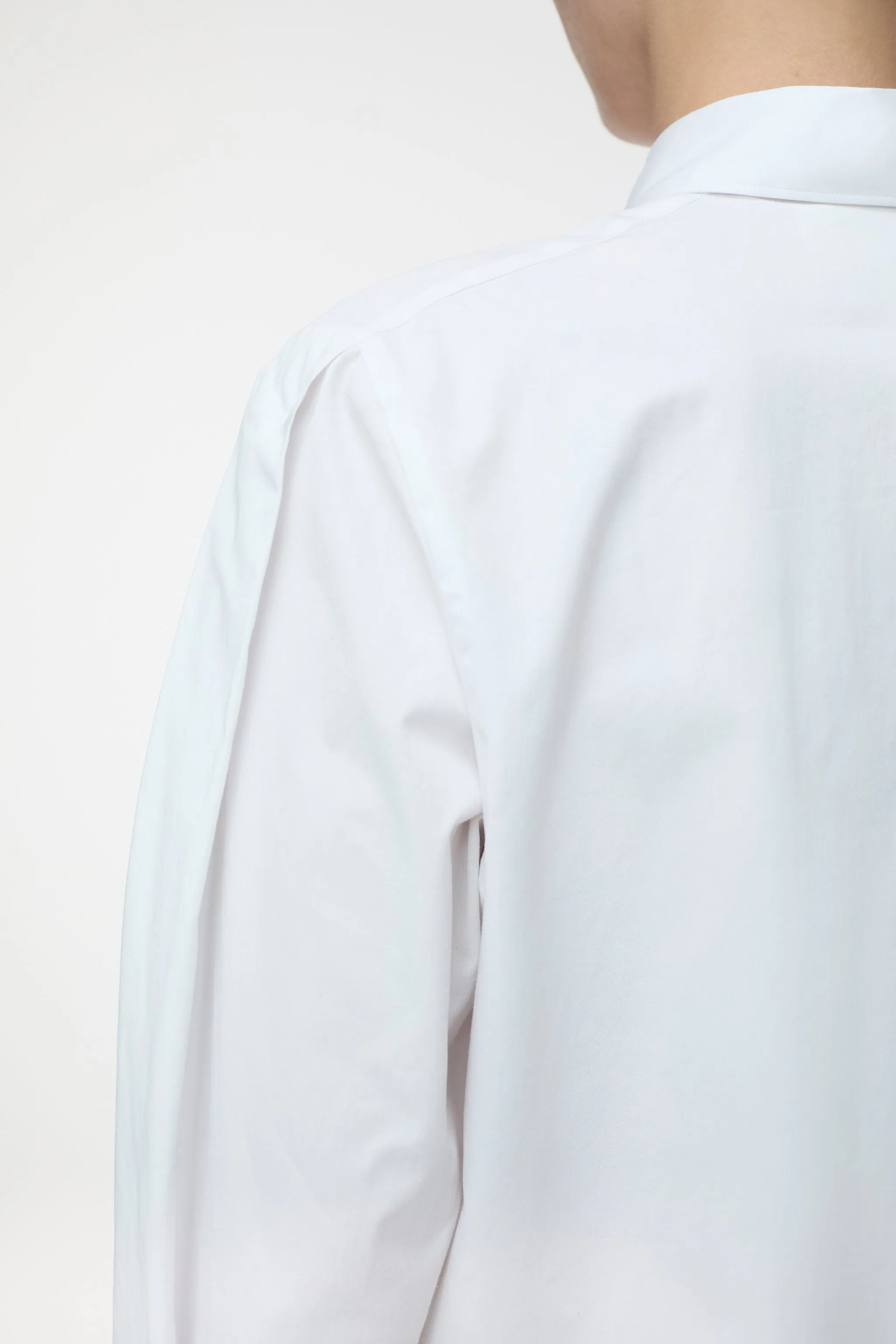 CLOSED WOMENS COTTON POPLIN SHIRT BLOUSE - WHITE