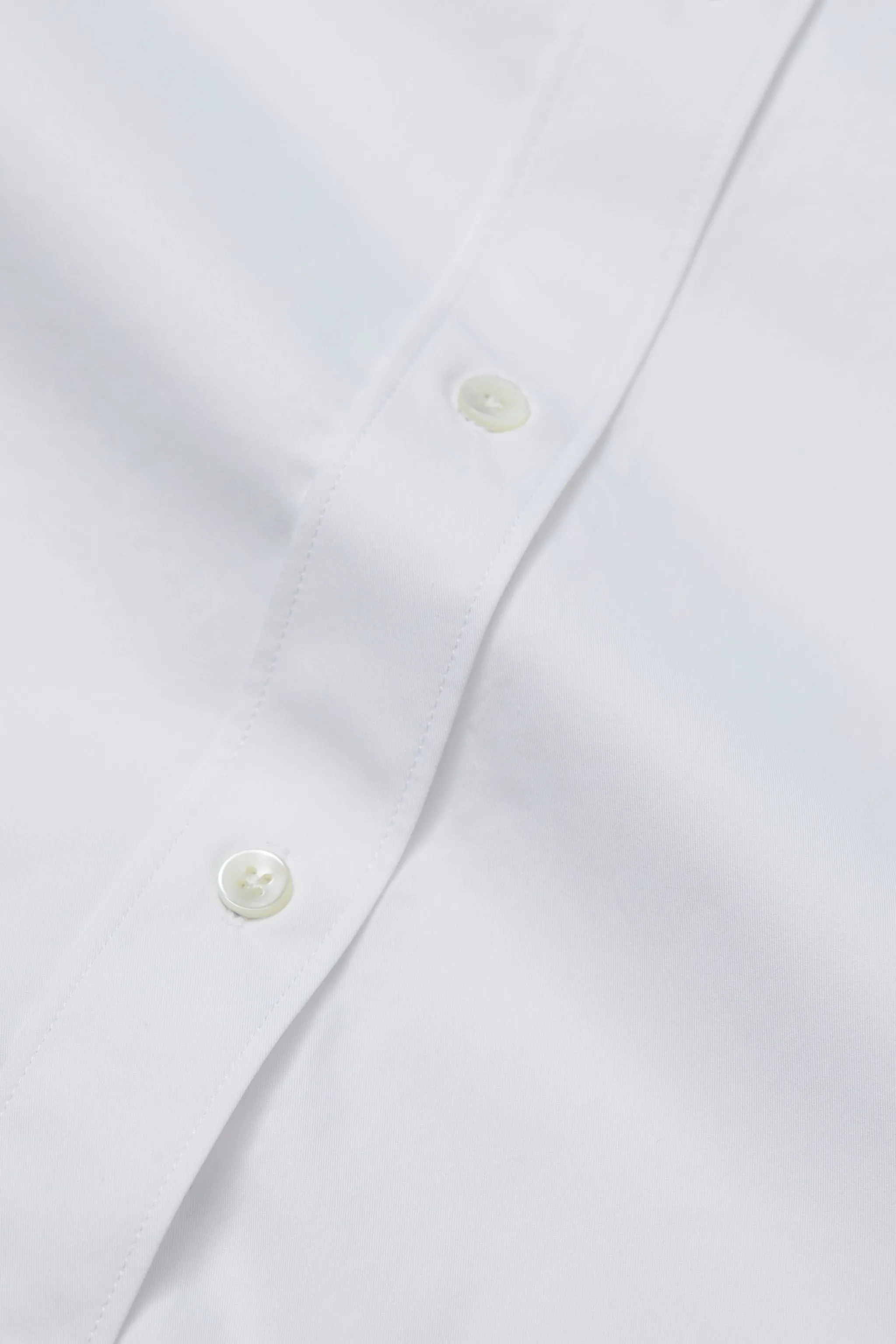 CLOSED WOMENS COTTON POPLIN SHIRT BLOUSE - WHITE