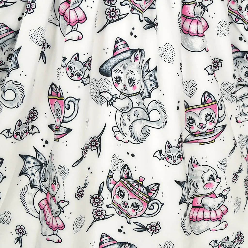 Creep Heart Cat Swing Skirt