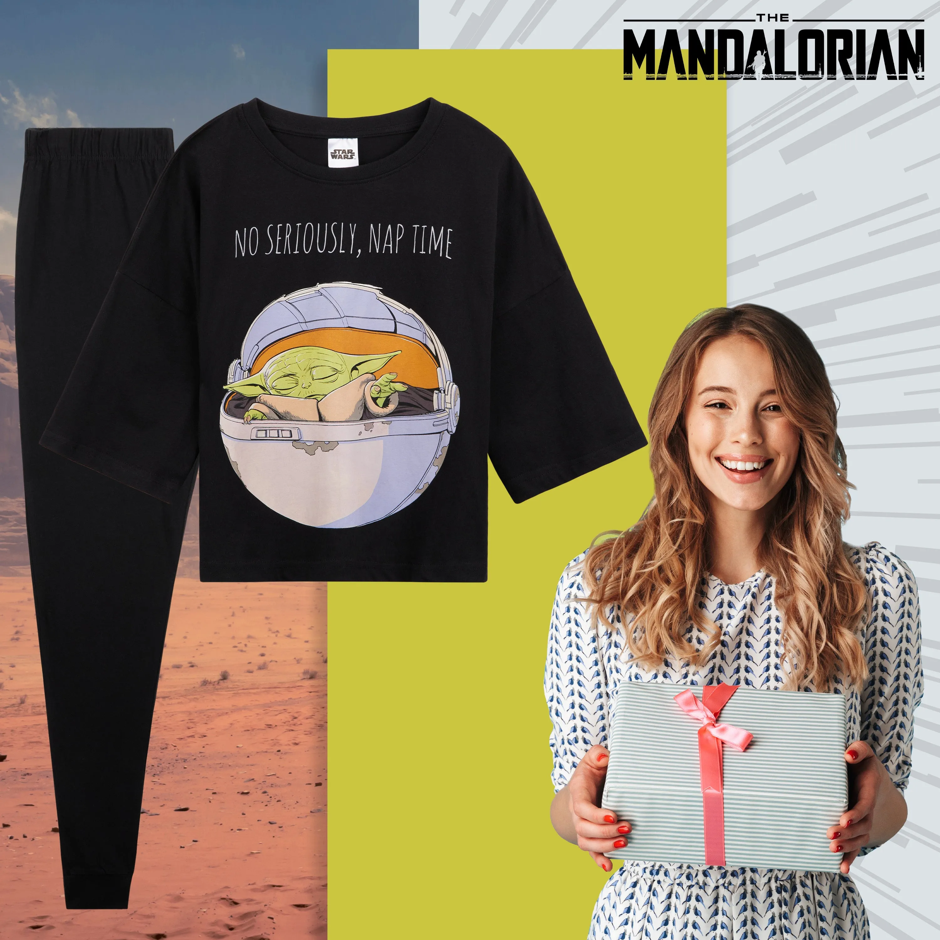 Disney The Mandalorian Womens Pyjamas Set 2 Piece Pyjamas