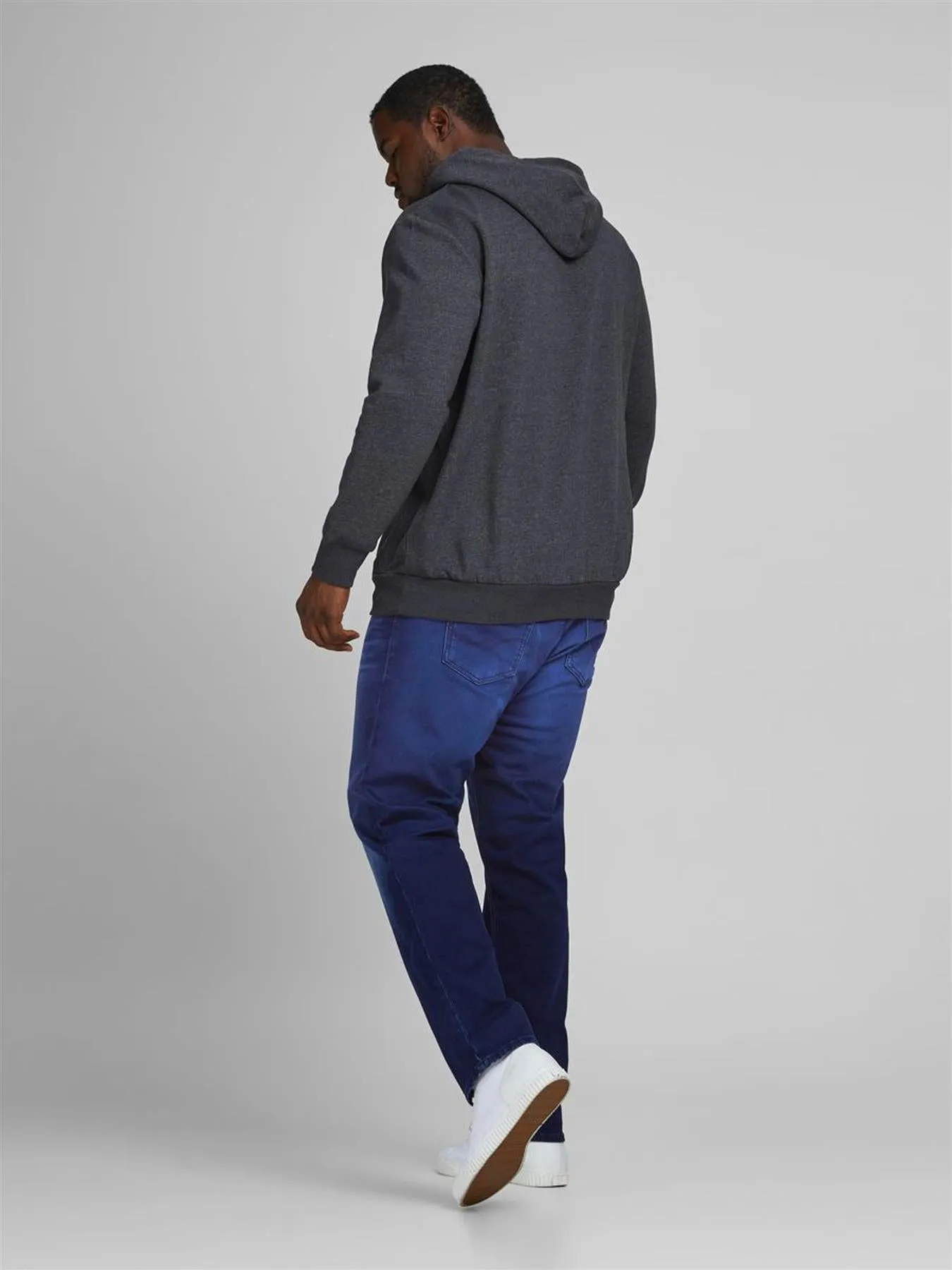 Jack & Jone Mens Glenn Original GE 106 Indigo Knit Plus Size Slim Fit Jeans