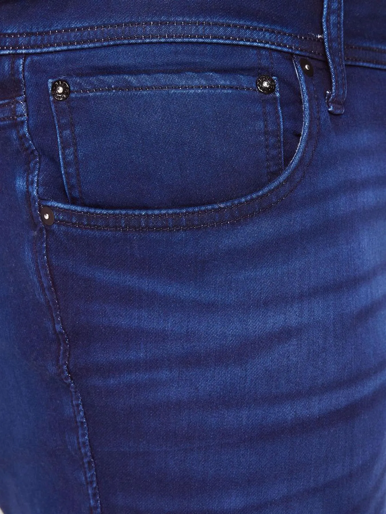 Jack & Jone Mens Glenn Original GE 106 Indigo Knit Plus Size Slim Fit Jeans