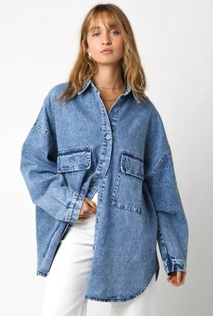 Kinley Oversized Denim Button Up