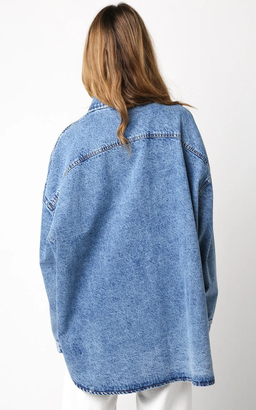 Kinley Oversized Denim Button Up