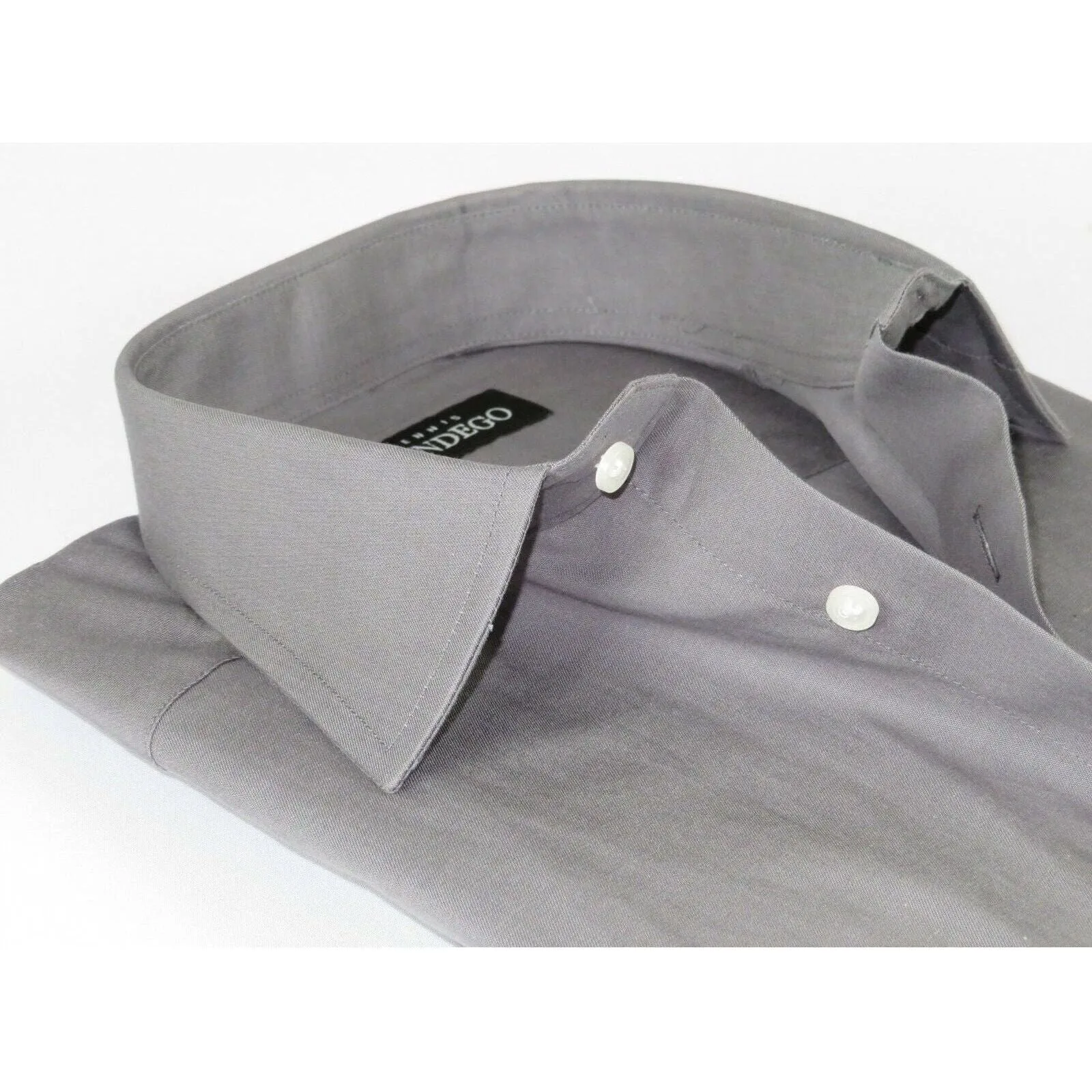 Men Mondego 100% Soft Cotton Dress Classic shirt Long Sleeves sn100 gray Solid