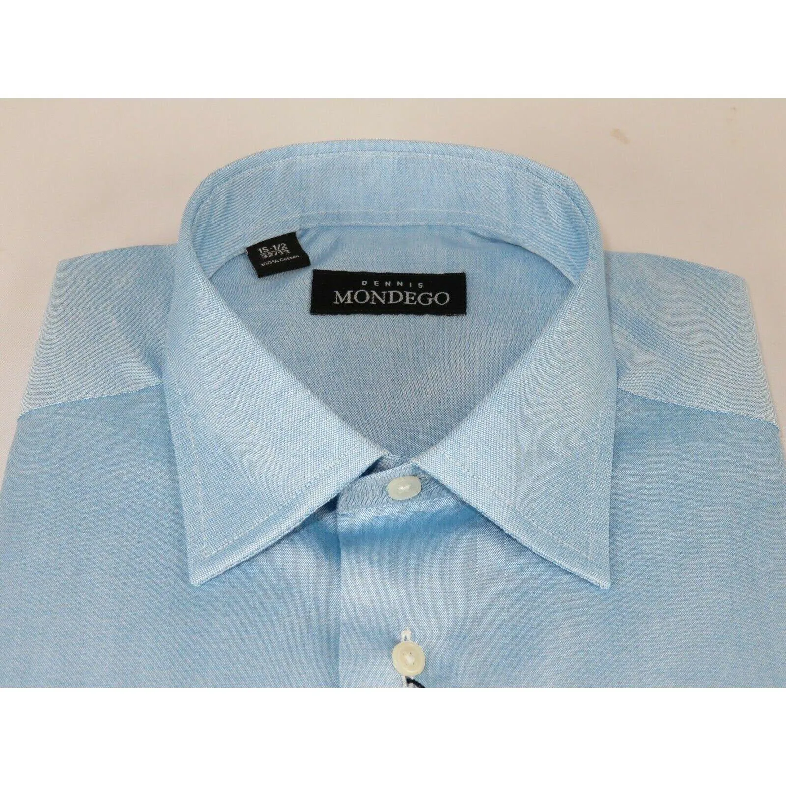 Men Mondego 100% Soft Cotton Dress Classic shirt Long Sleeves sn400 Solid Blue