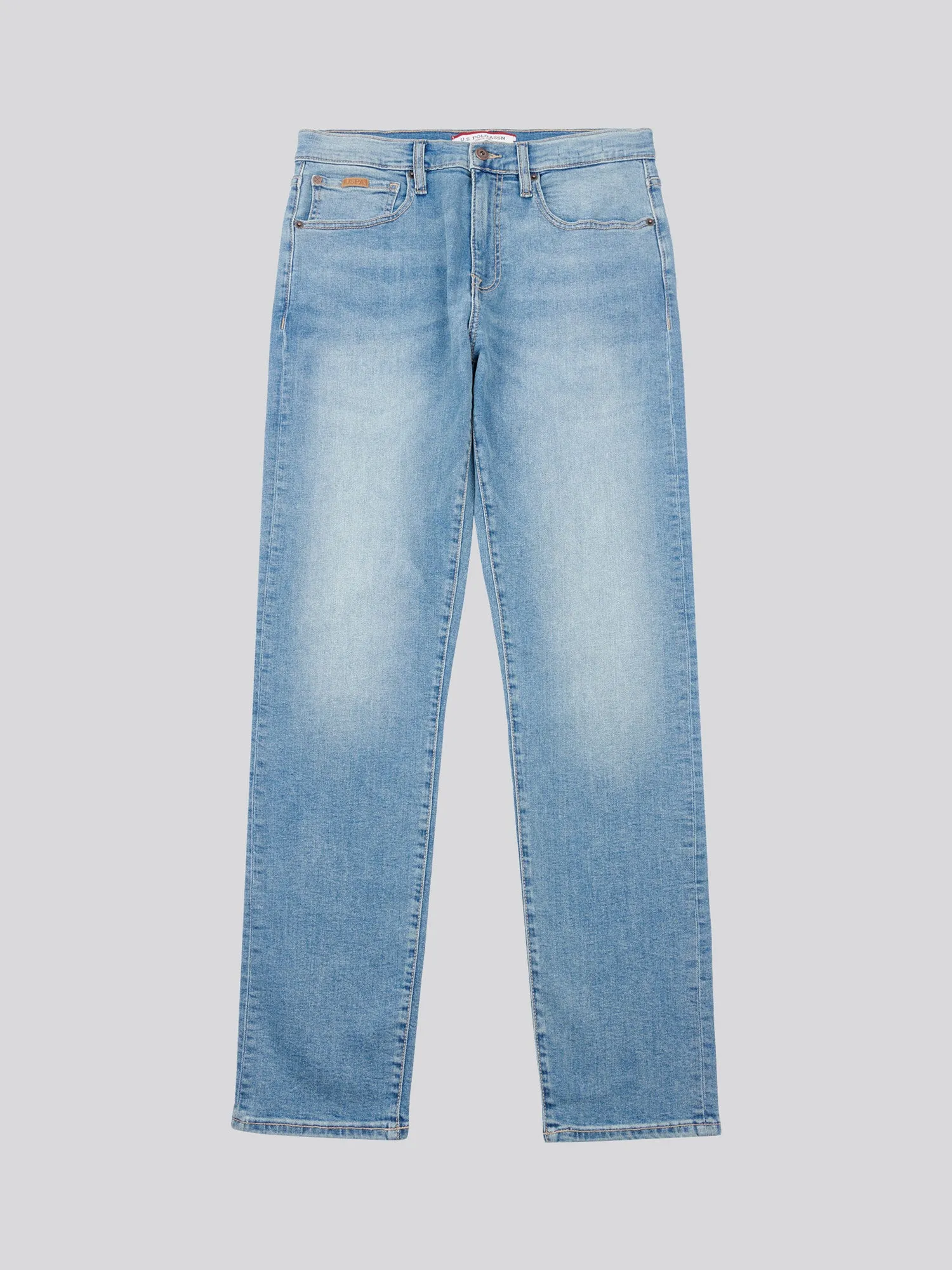 Mens 5 Pocket Slim Fit Denim Jeans in Mid Wash