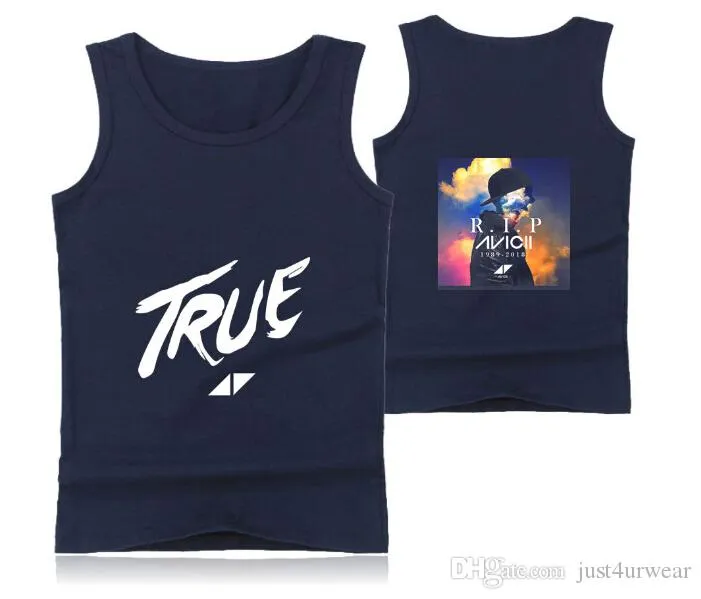 Mens Casual Tank Tops Summer Sleeveless T-shirt Vest Men Underwear Crew Neck Athletic Vest Sweden DJ Avicii Print Vests Tees Male Tops