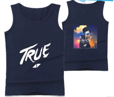 Mens Casual Tank Tops Summer Sleeveless T-shirt Vest Men Underwear Crew Neck Athletic Vest Sweden DJ Avicii Print Vests Tees Male Tops