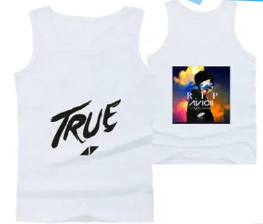 Mens Casual Tank Tops Summer Sleeveless T-shirt Vest Men Underwear Crew Neck Athletic Vest Sweden DJ Avicii Print Vests Tees Male Tops