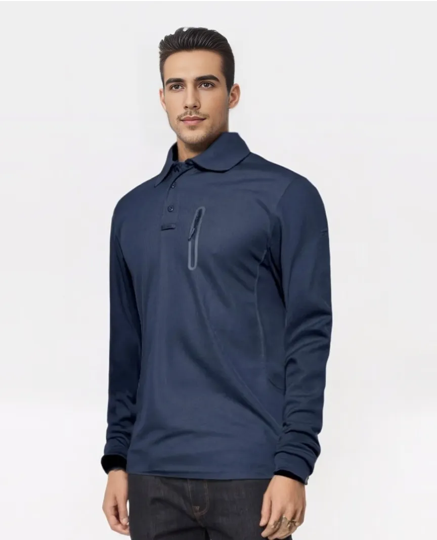 Mens Long Sleeve Polos Tee Shirts Summer Casual Golf Sports T-shirts Tops