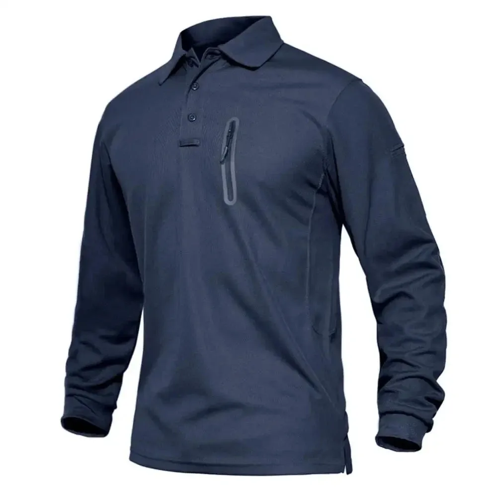 Mens Long Sleeve Polos Tee Shirts Summer Casual Golf Sports T-shirts Tops