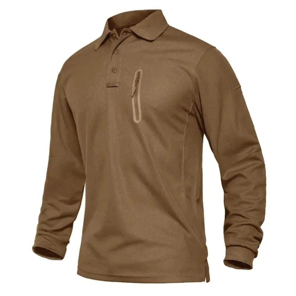 Mens Long Sleeve Polos Tee Shirts Summer Casual Golf Sports T-shirts Tops
