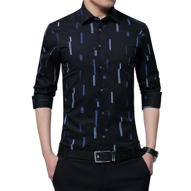 Men's Stripe Long Sleeve Shirt