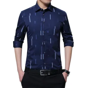 Men's Stripe Long Sleeve Shirt