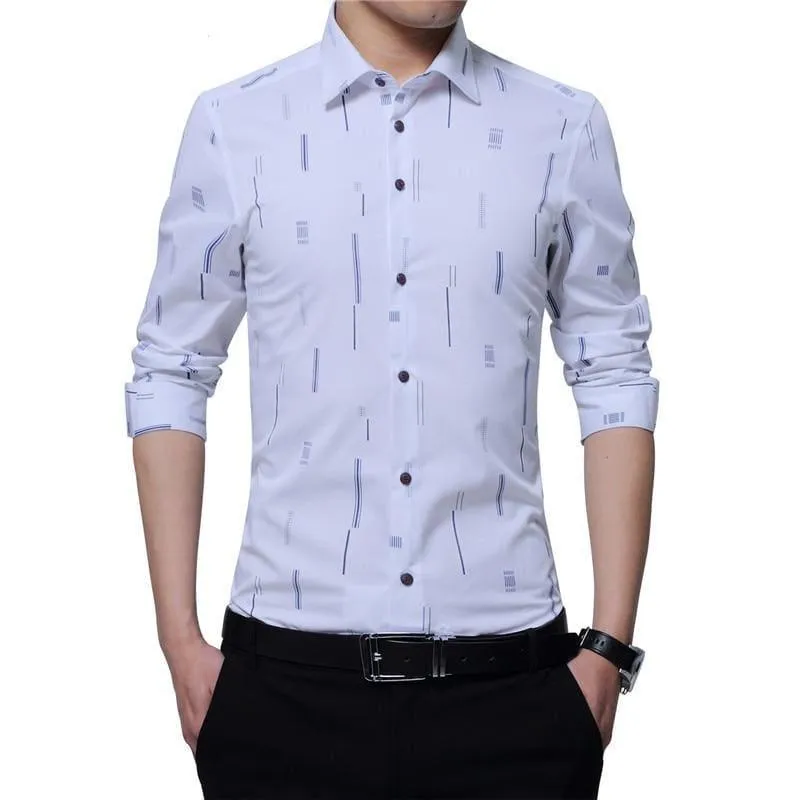 Men's Stripe Long Sleeve Shirt