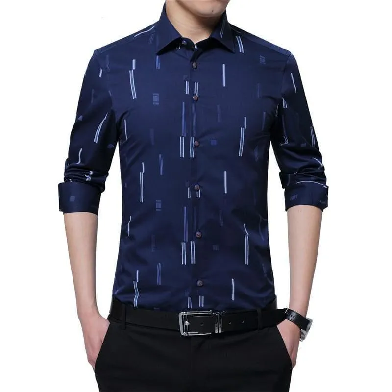 Men's Stripe Long Sleeve Shirt