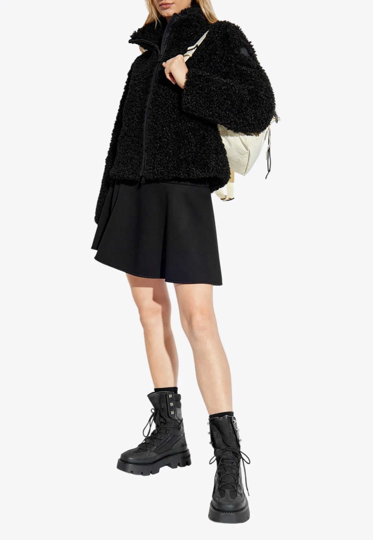 Neoprene Flared Mini Skirt