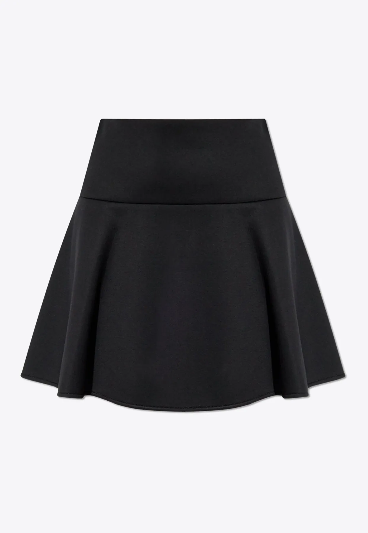 Neoprene Flared Mini Skirt