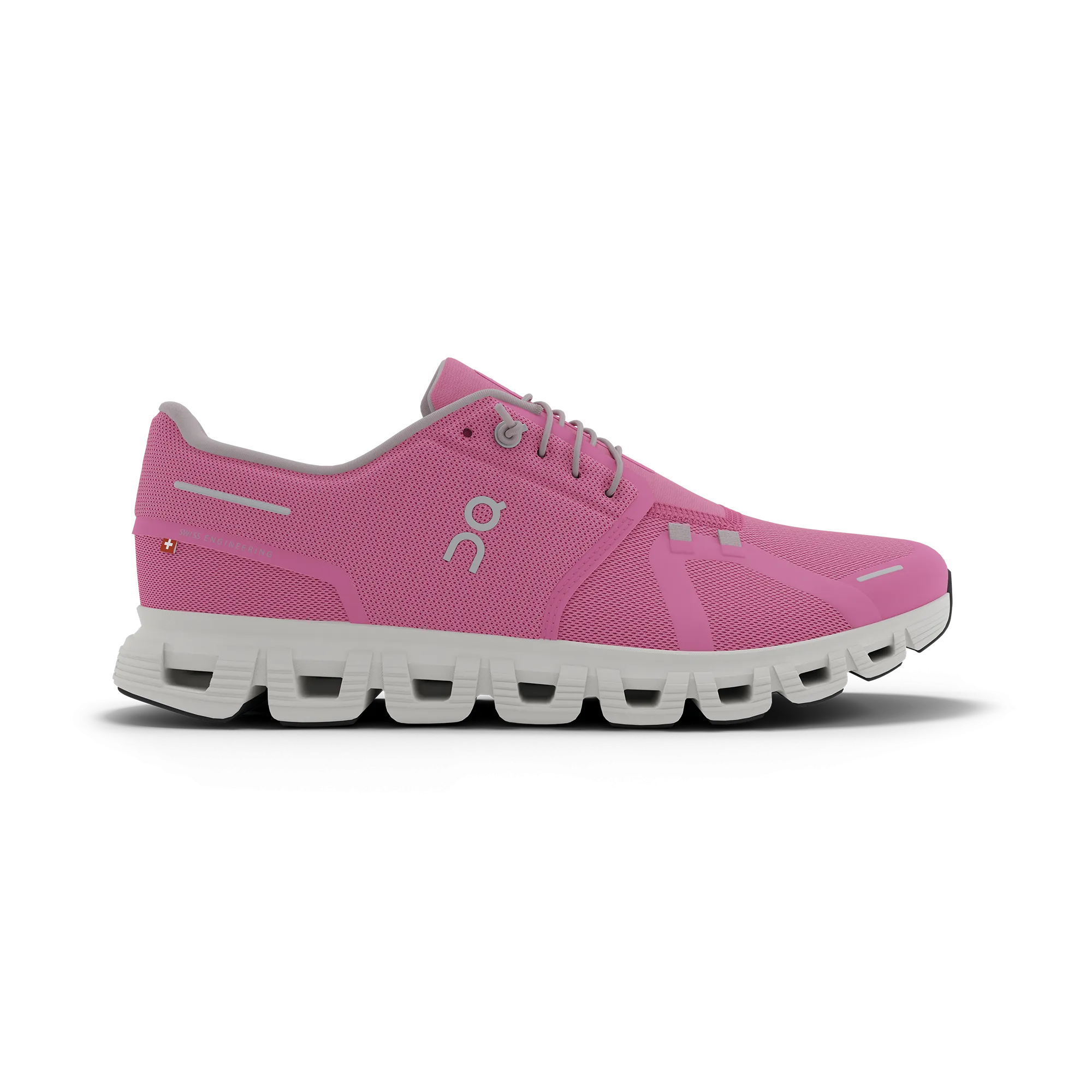 On Women's Cloud 6 Shoes - Raspberry / White
