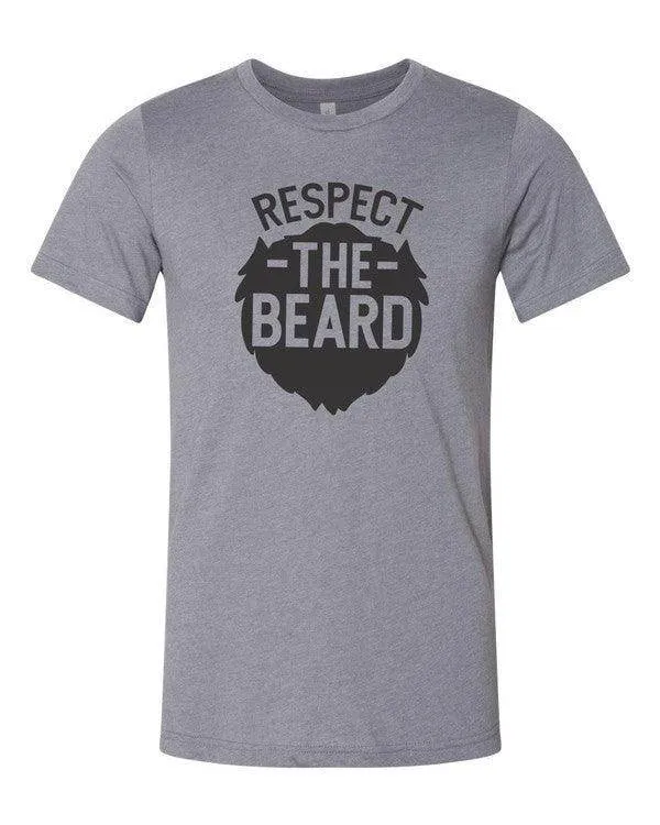 Plus Size Mens Respect the Beard Tee Shirts