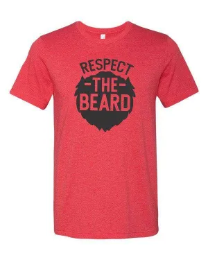 Plus Size Mens Respect the Beard Tee Shirts