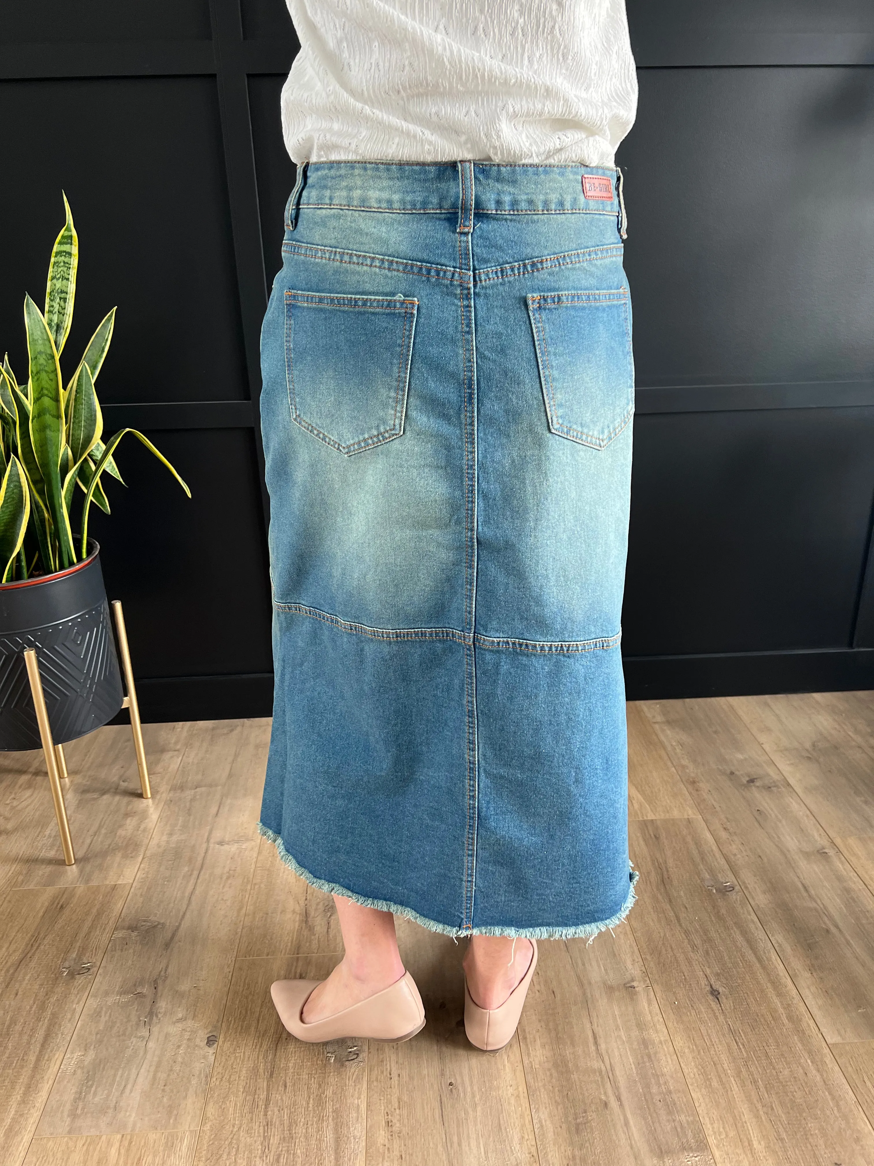 "Hailey" Vintage Calf Length A-Line Skirt