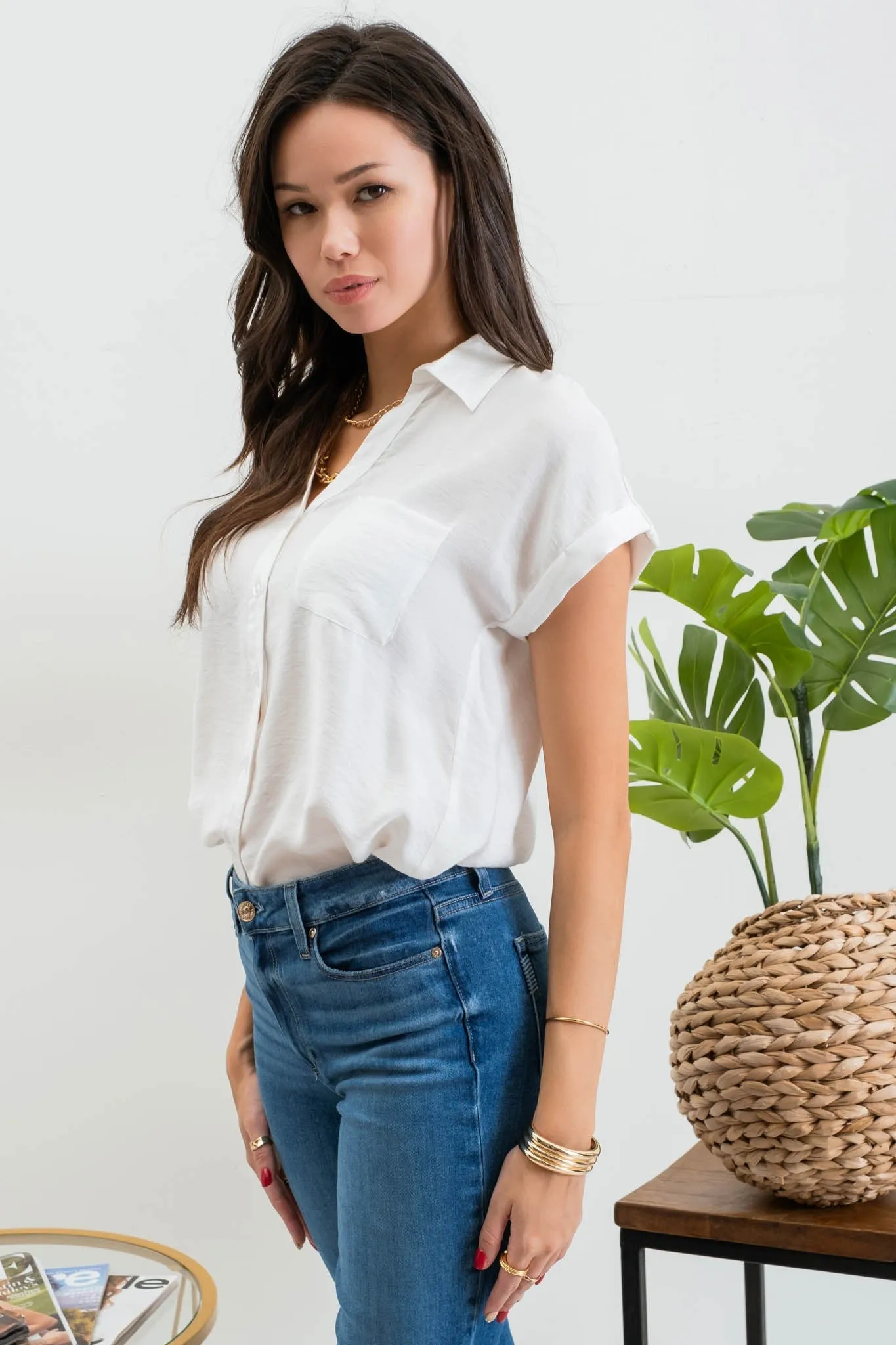 Short Tab Slv Button Down