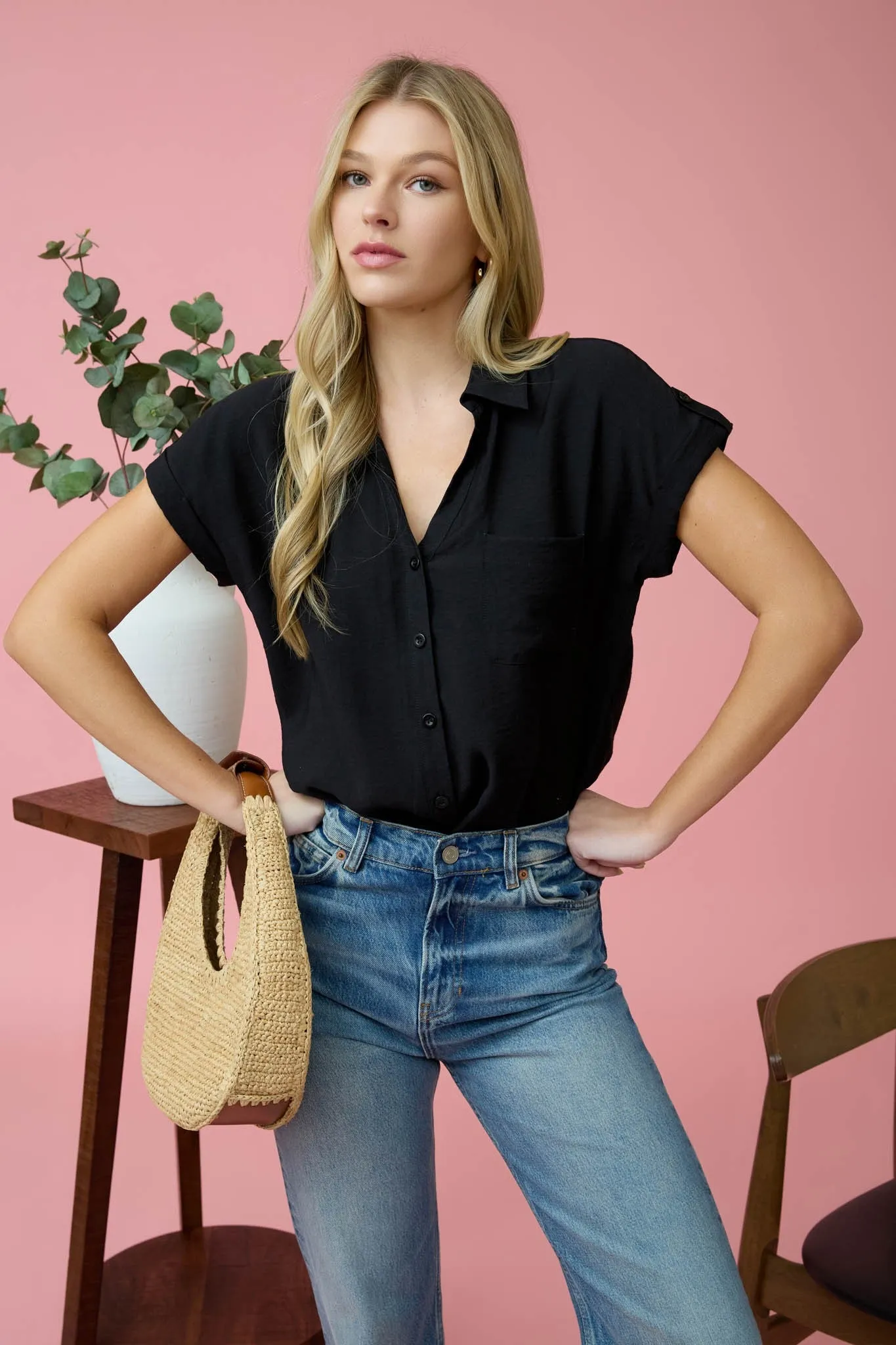 Short Tab Slv Button Down