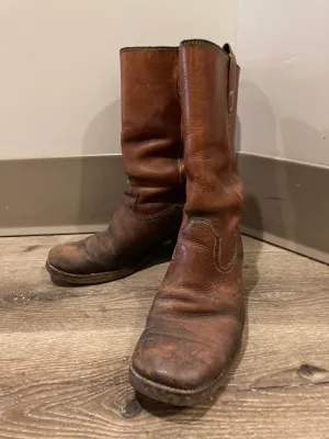 Vintage 70s Leather Boots, 9.5 Mens US/ 43 EUR