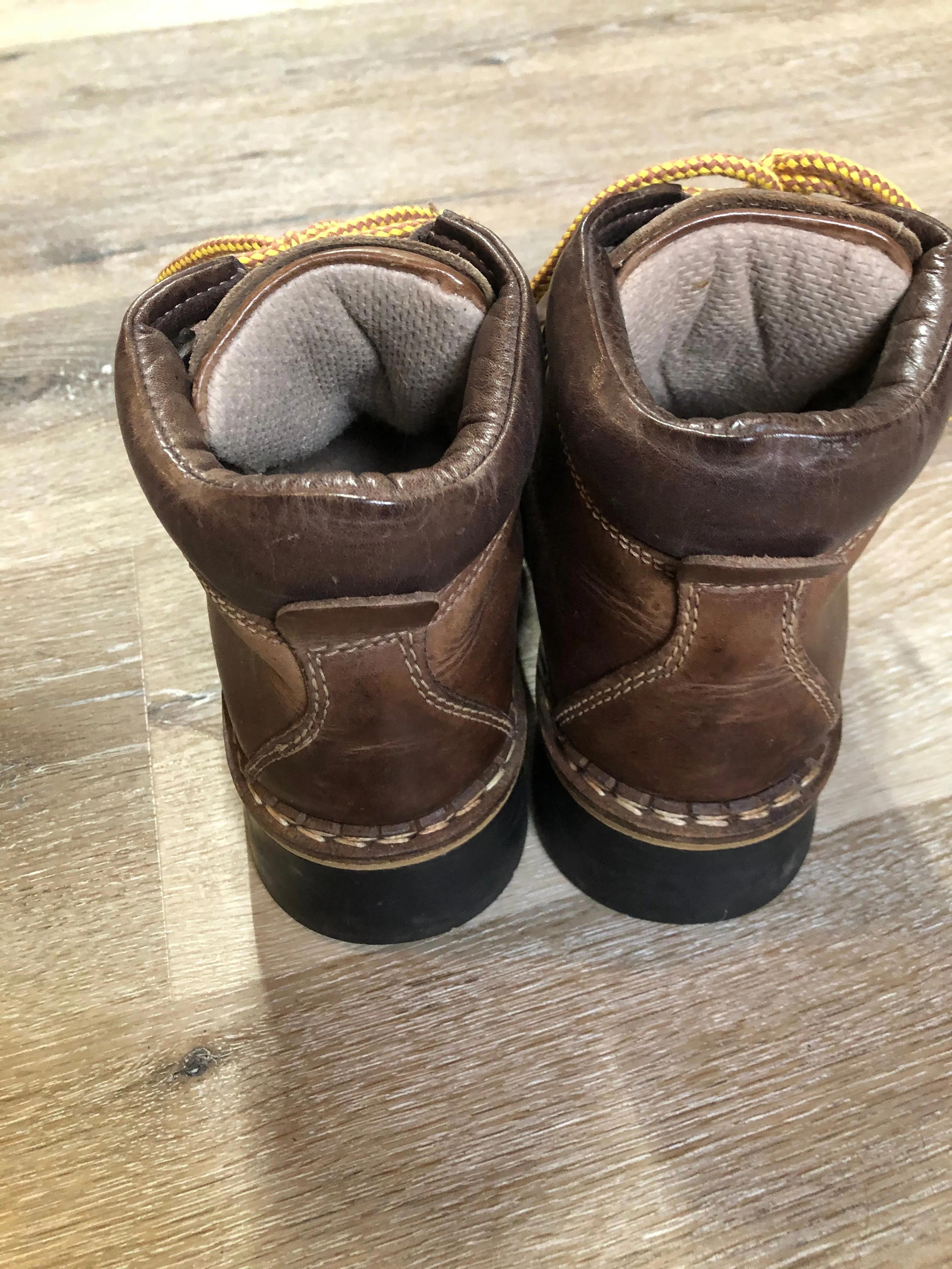Vintage Leather Hiking Boots. Made in Italy, SOLD