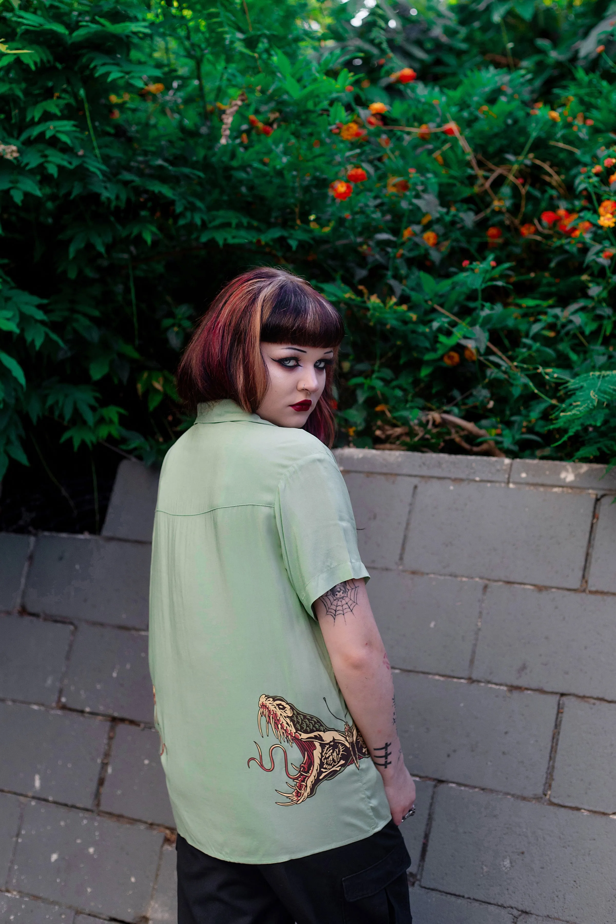 Viper Button Up Shirt Sage