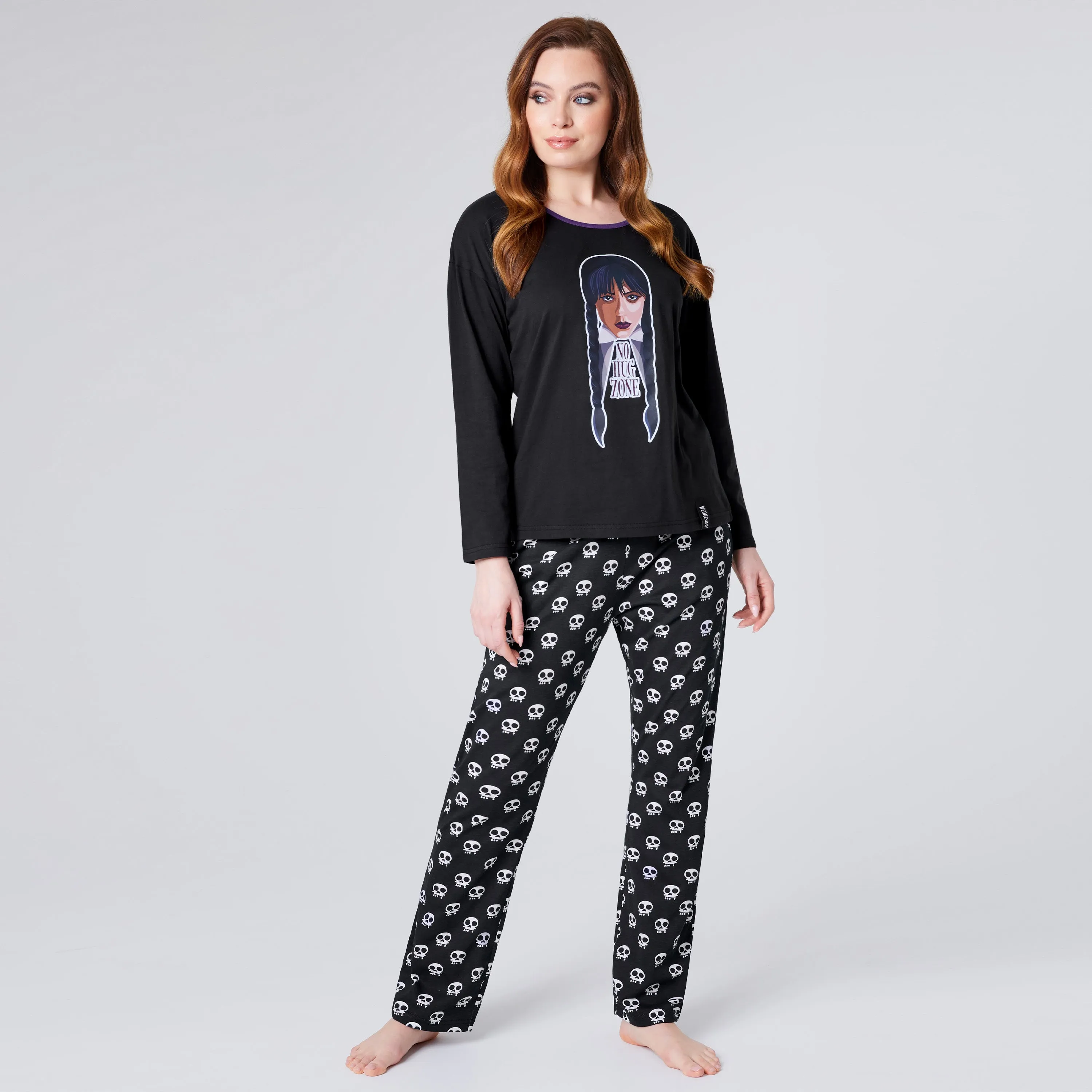 Wednesday Ladies Pyjamas Set - Black/Wednesday