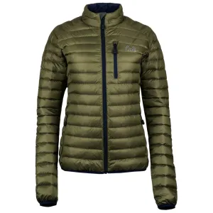 Womens Aktiv Down Hoodless Jacket (Olive/Navy)