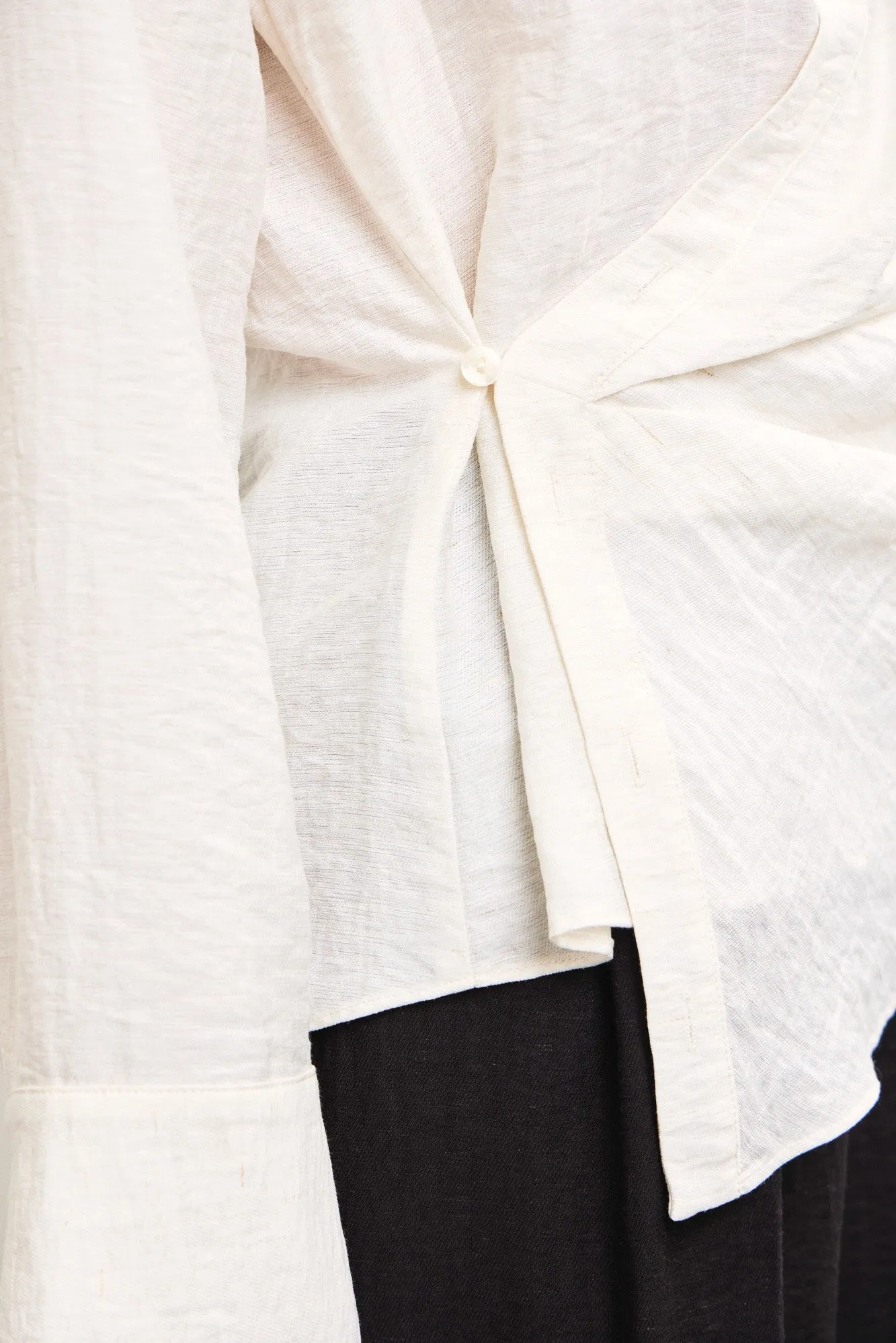 Wrap Front Button Down Shirt