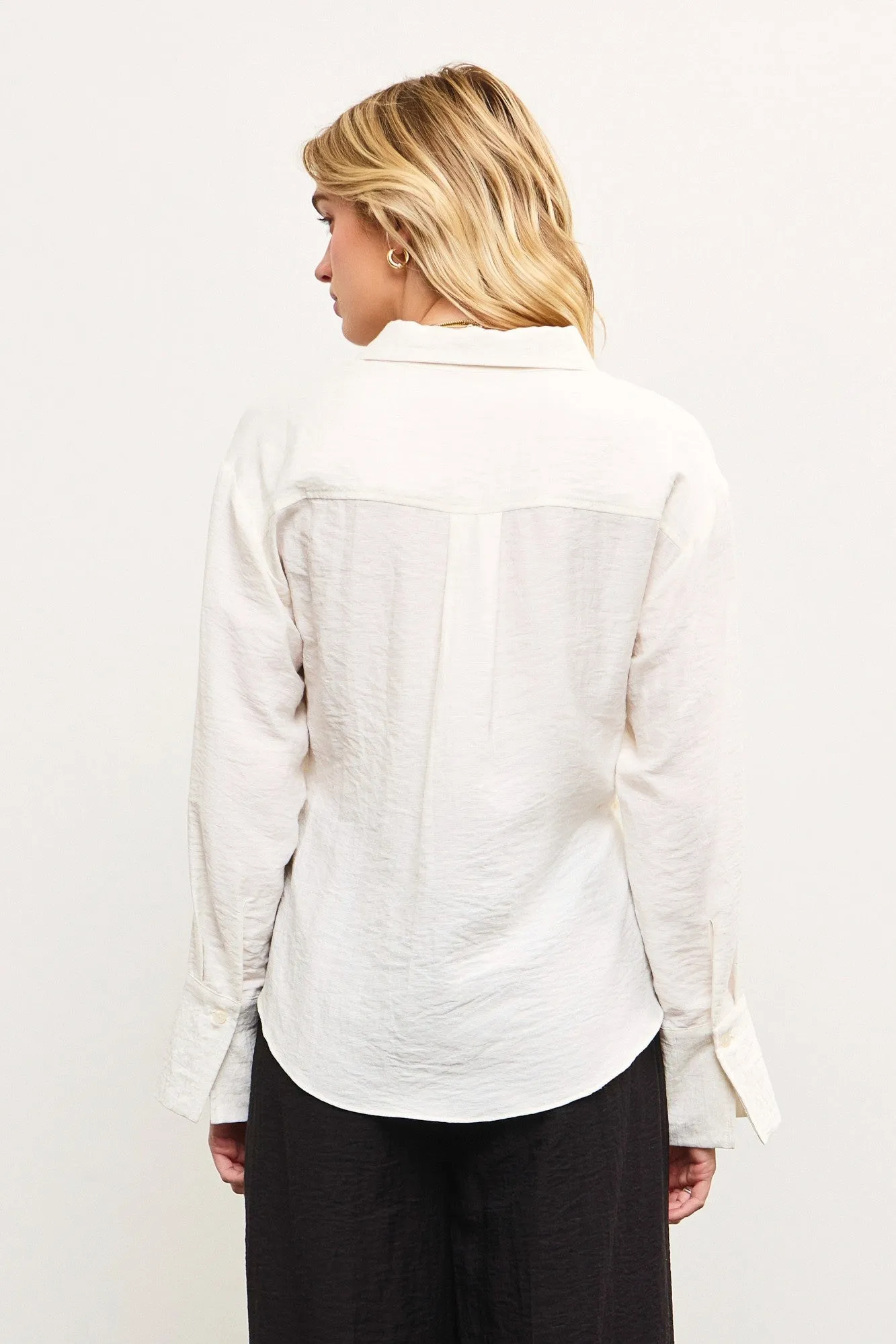 Wrap Front Button Down Shirt